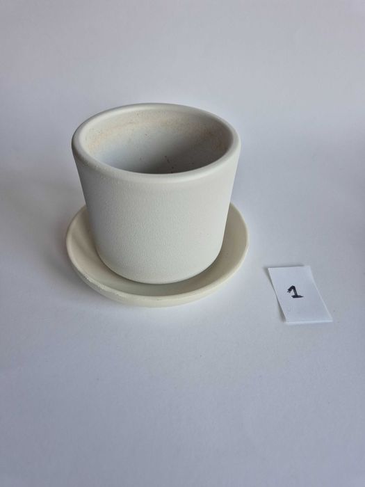 Doniczka 8,5 cm, "Ceramik" z podstawką 11,6 cm