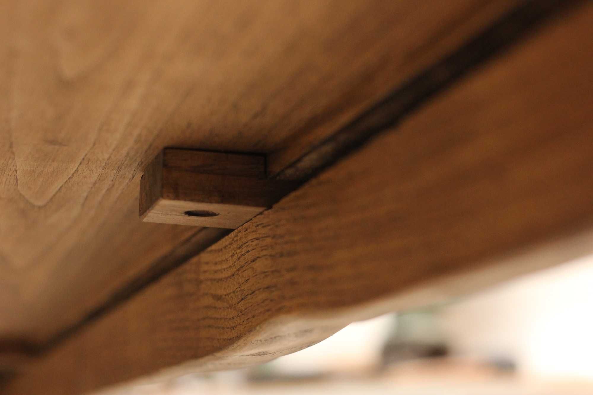 Mesa de Castanho Maciça borda orgânica 175x80 (ou á medida)