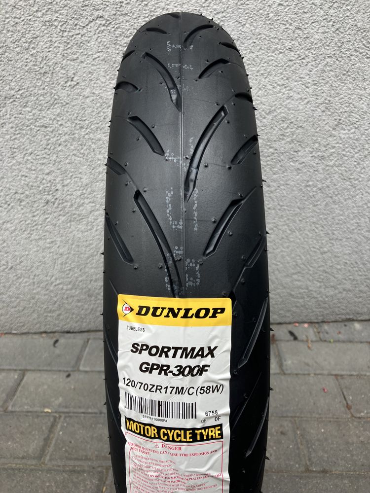 120/70ZR17 Dunlop SPORTMAX GPR300F RS RSV R Nine T XB CB CBR VTR Ninja