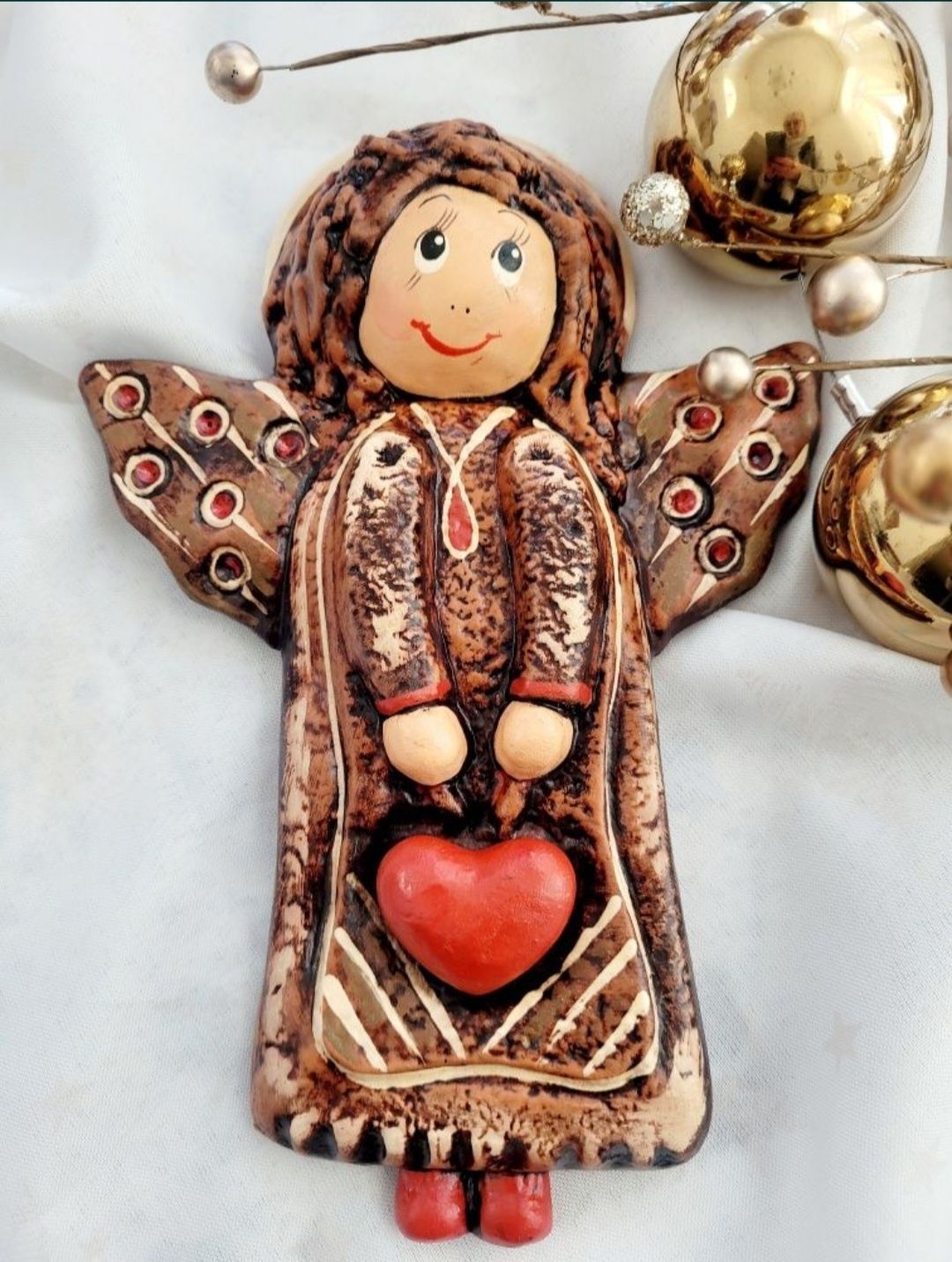 Aniołki ceramiczne wypalane.