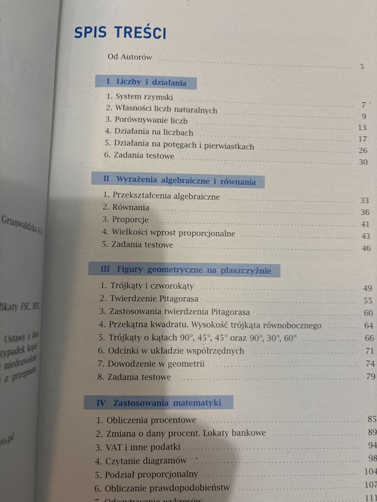 Zbiór zadań Matematyka z plusem 8
