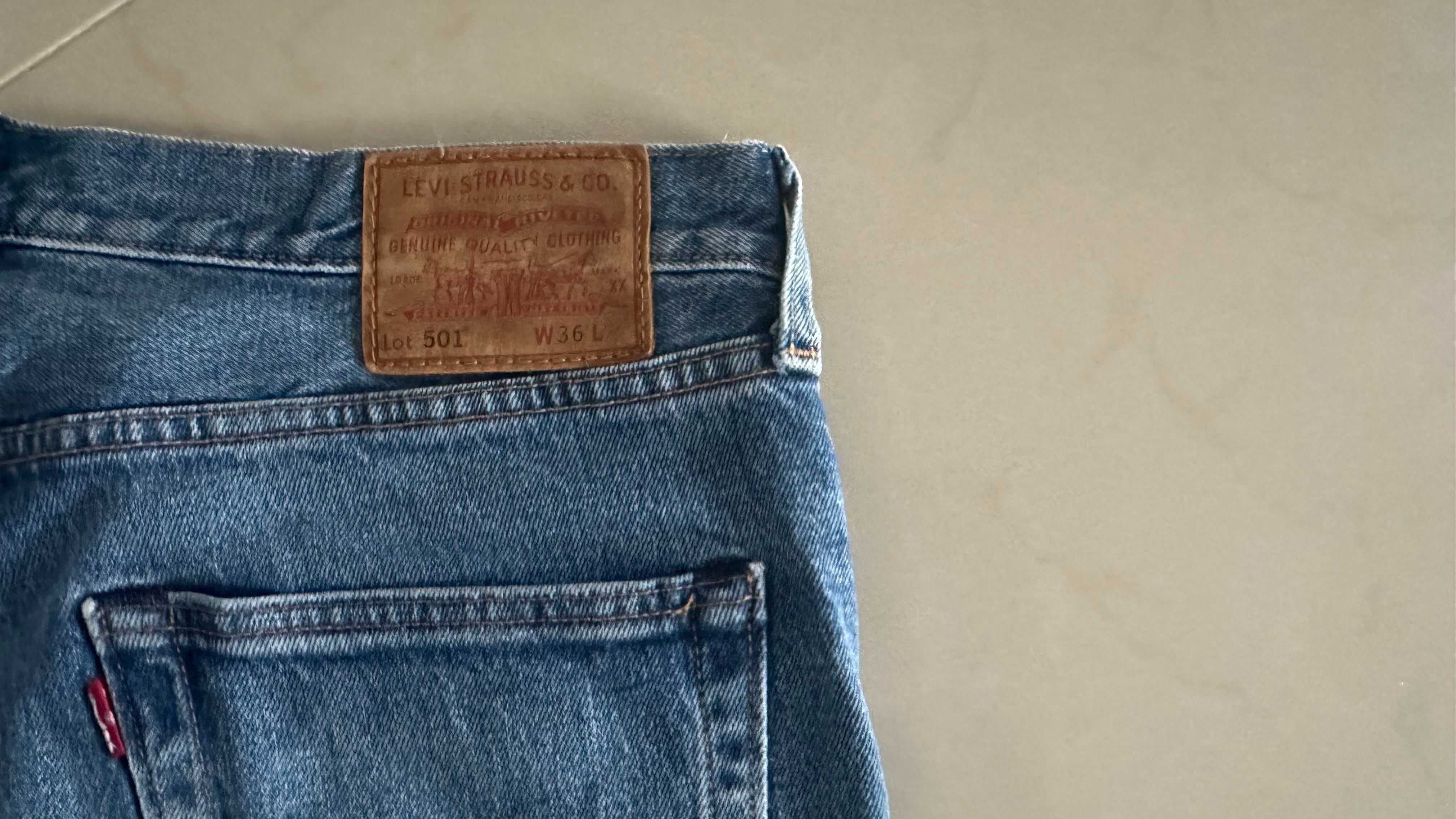 Levis 501 W36 Szorty Krótkie Spodenki