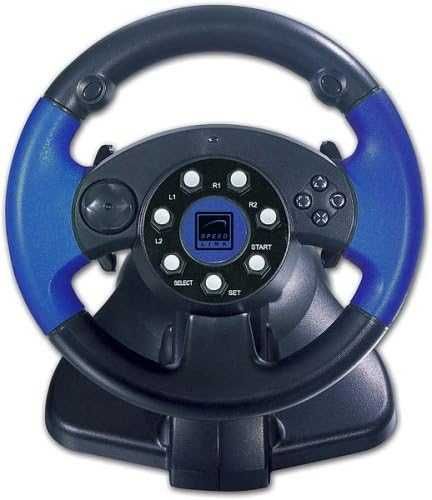 Volante e pedais (Speed-Link Blue Lightning Racing Wheel) Playstation2