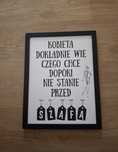 Obraz na ścianę z napisem