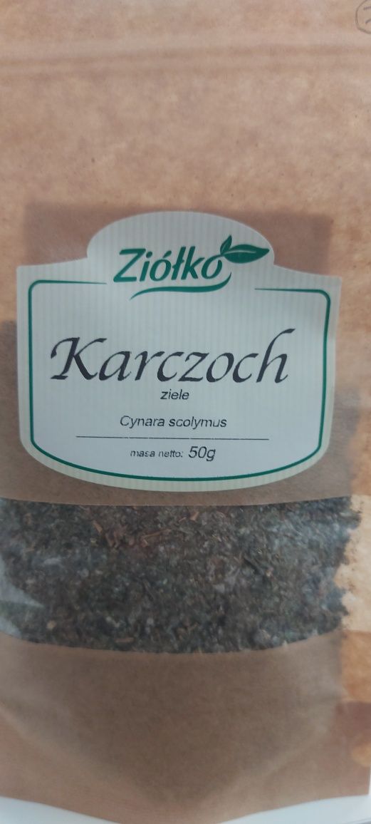 Karczoch ziele 50g regeneruje wątrobe, obniza cholesterol,