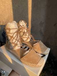 Nowe oryg sandały espadryle rzymianki skórzane firmy Schutz 39 nude