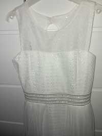 .cudna elegancka Sukienka biała Komunia wesele 152-158 .