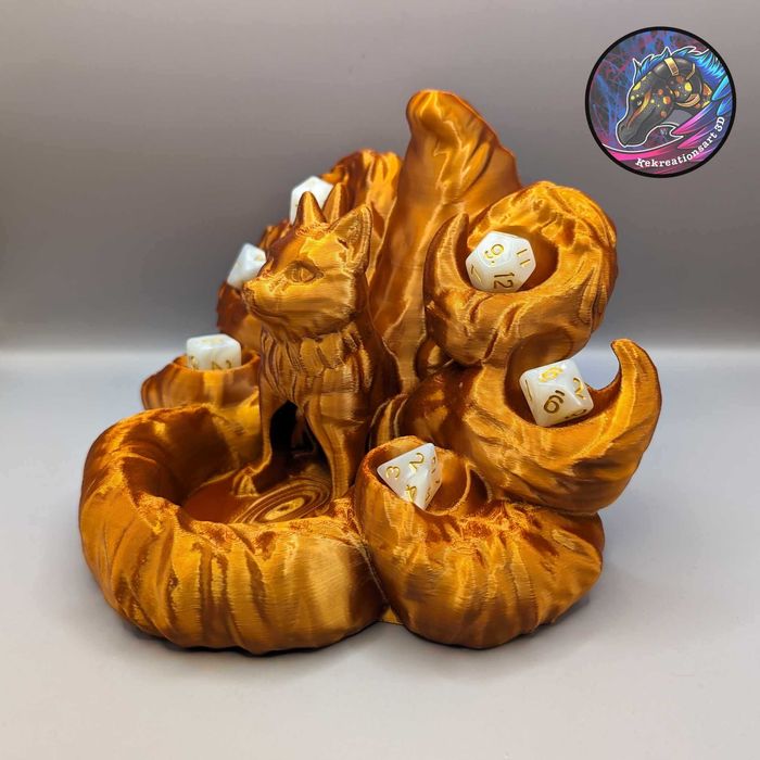 Kitsune Dice Tower 3D - Torre de Dados para RPG e Gaming