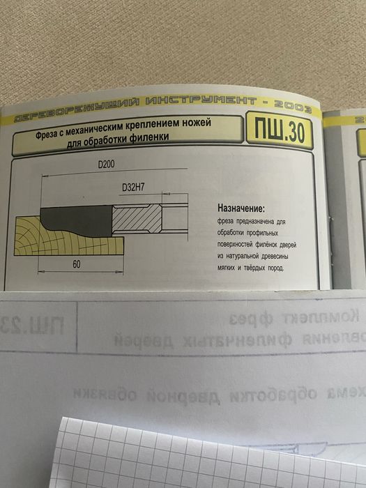 Фреза для обробки фільонок дверей та меблевих фасадів