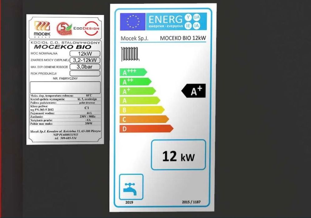 Kocioł Moceko Bio 12 kw 5 klasa pellet dotacja drewno piec Mocek ZUM