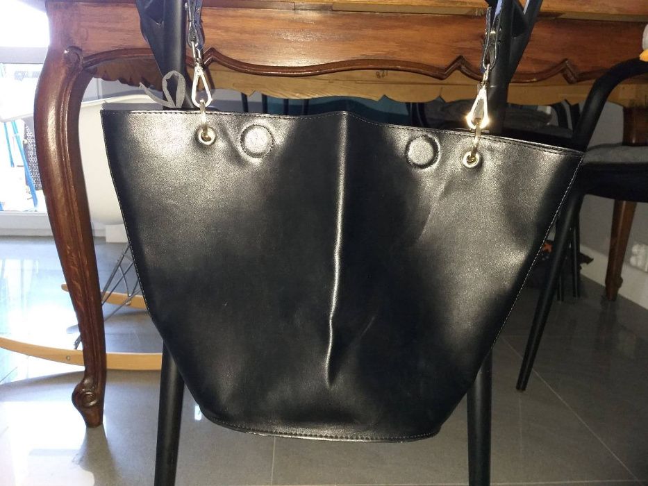 torebka worek shopperbag ZARA czarna