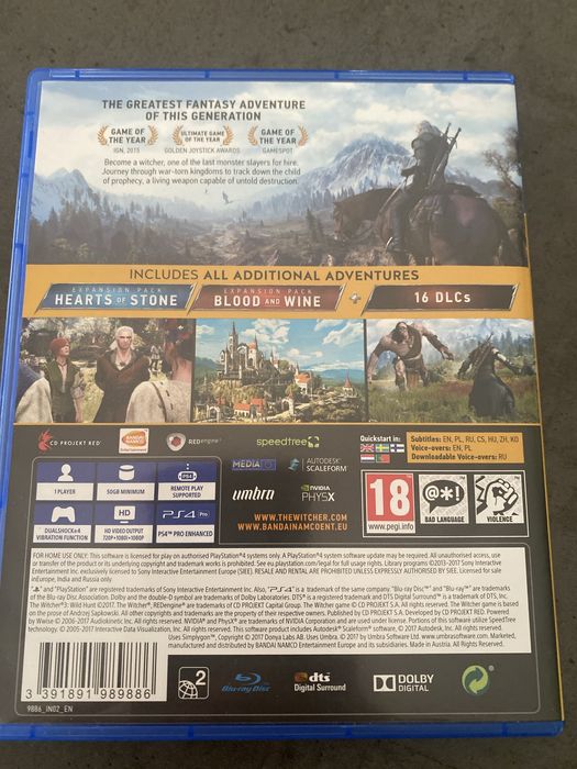 The Witcher 3 ps4