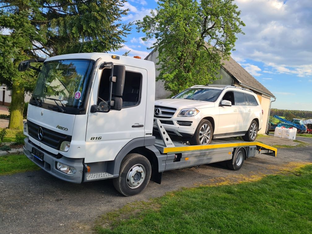 Mercedes Atego 816  euro5 klima Laweta niski przebieg 87000 3 osobowy