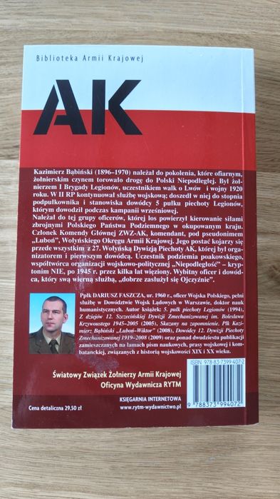 AK Dariusz Faszcza Luboń Wiktor pułkownik Kazimierz Bąbiński