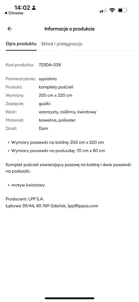 Pościel Sinsay, 200x220 cm