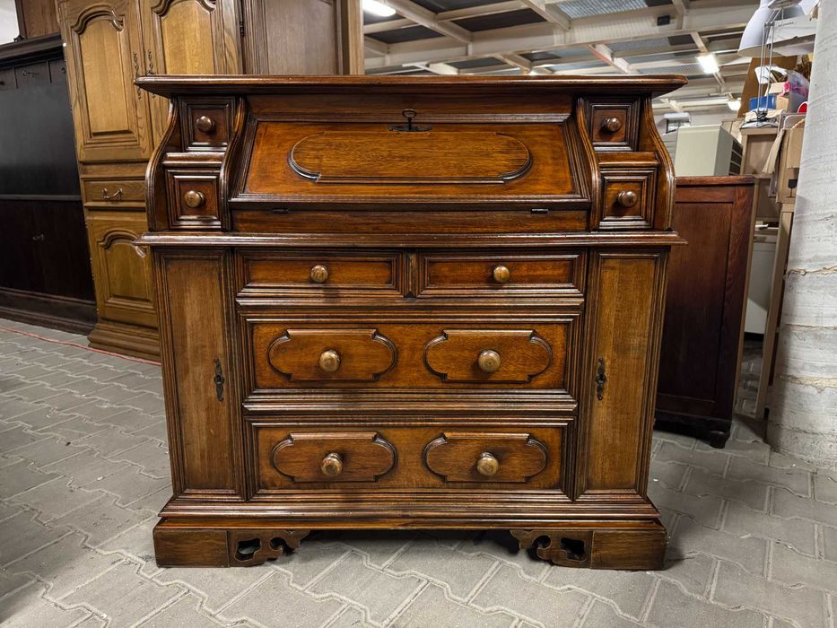 Sekretarzyk drewniany szafka komoda drewniana rustykalna stolik