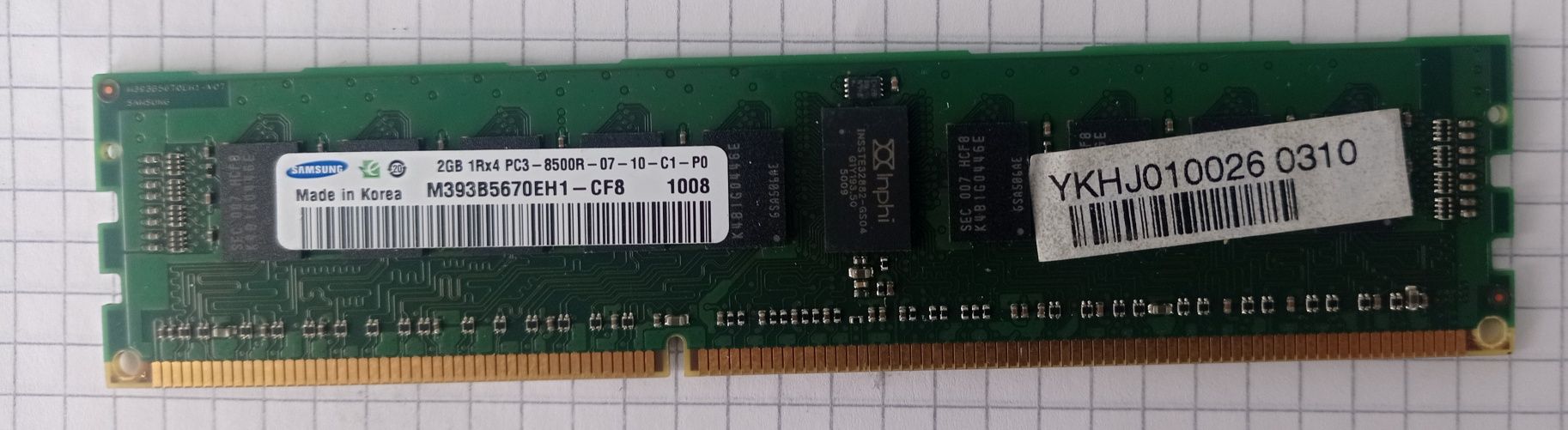 Модуль памяти DDR3 RDIMm 2Gb Samsung (M393B5670EH1-CF8)
Модуль памяти