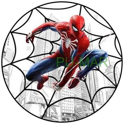 Opłatek na tort Urodziny Spiderman Pająk Hulk Iron Man
