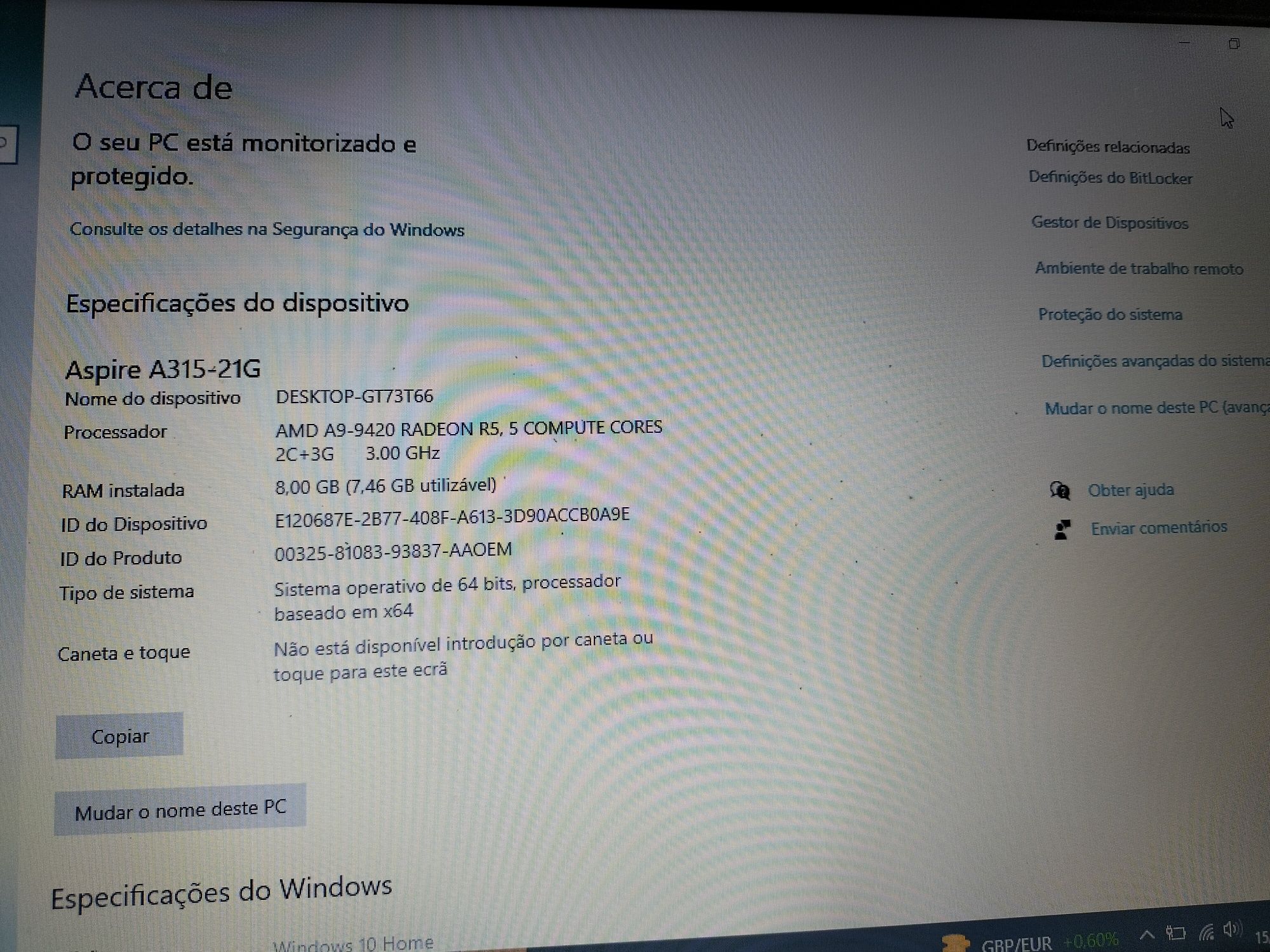 Computador portátil Acer