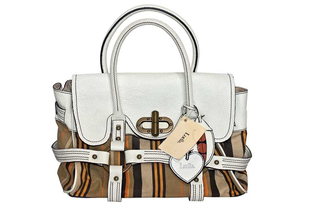 Сумка "Stevie" Luella женская из холщовой ткани и телячьей кожи