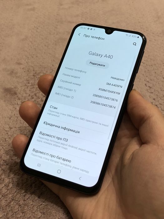 Телефон Samsung Galaxy A40 4/64gb NFC гарний стан