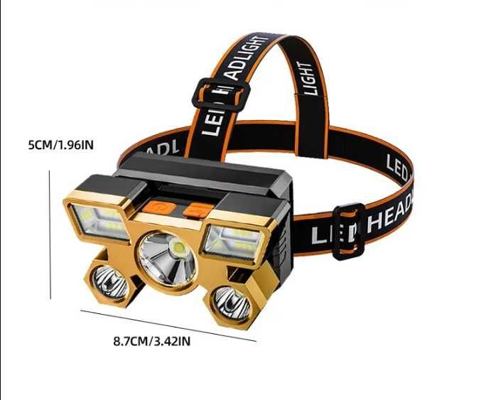 Фонарь налобный кемпинговый Ліхтарики /USB/ на магните