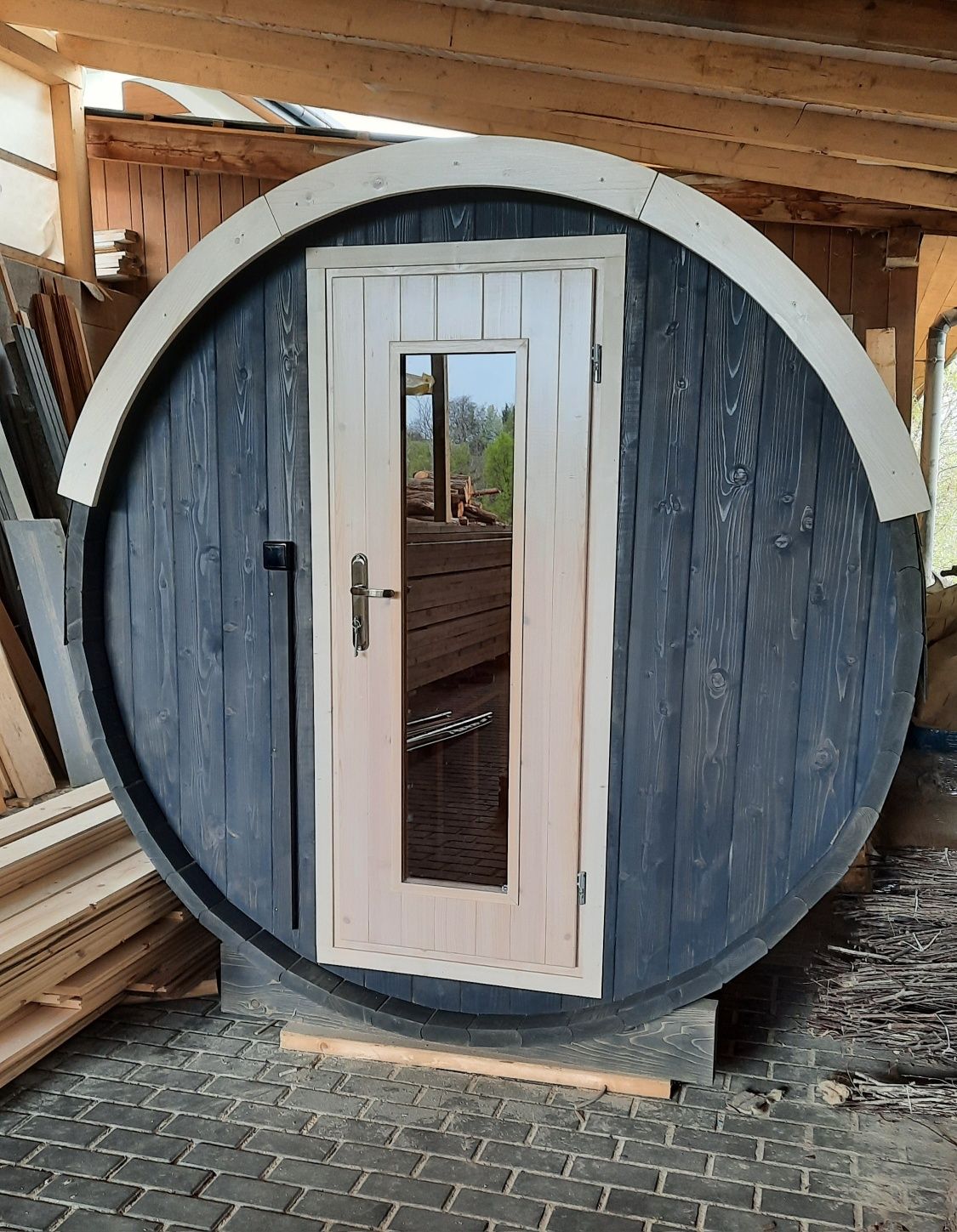 PROMOCJA Sauna ogrodowa M2 200 cm z piecem elektrycznym KOMPLET