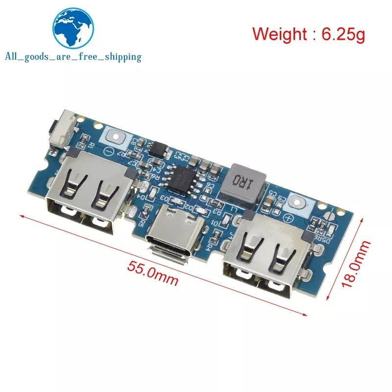 Type C Повербанк модуль зарядки. Плата контроллер USB 5 B 2.4 A
