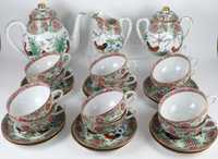 Conjunto de chá 12 pessoas - Porcelana antiga da China- Galos