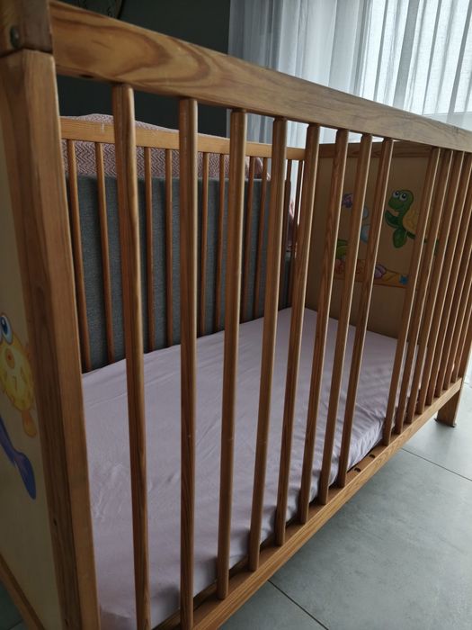 Łóżeczko z materacem 60*120 oddam za darmo