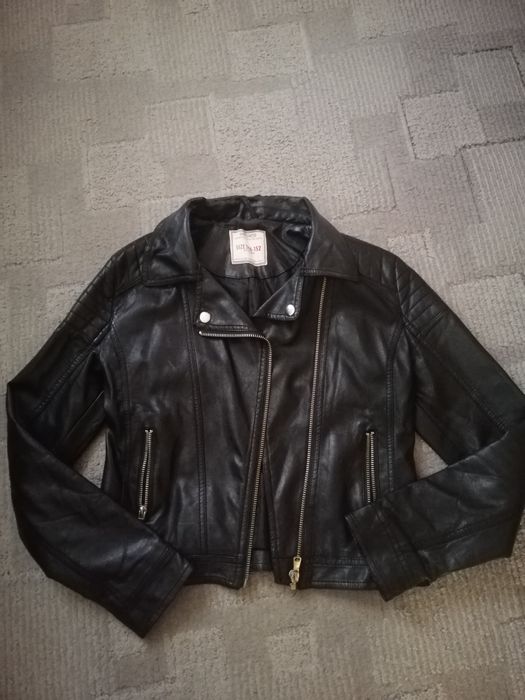 Шкіряна куртка, косуха на дівчинку 10 - 12р