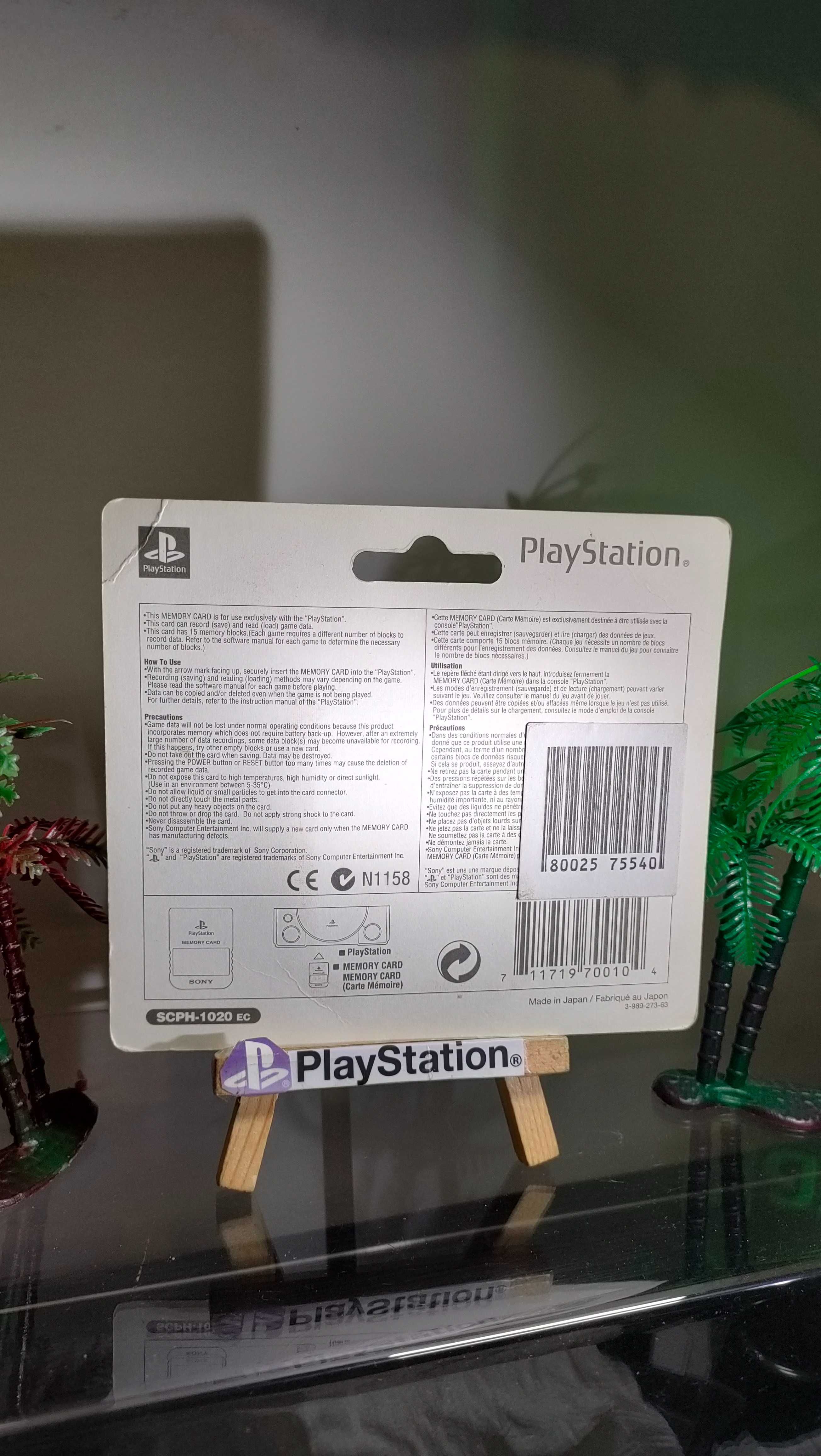 Karta pamięci do Playstation 1 ps1 Crystal SCPH-1020EC Memory Card