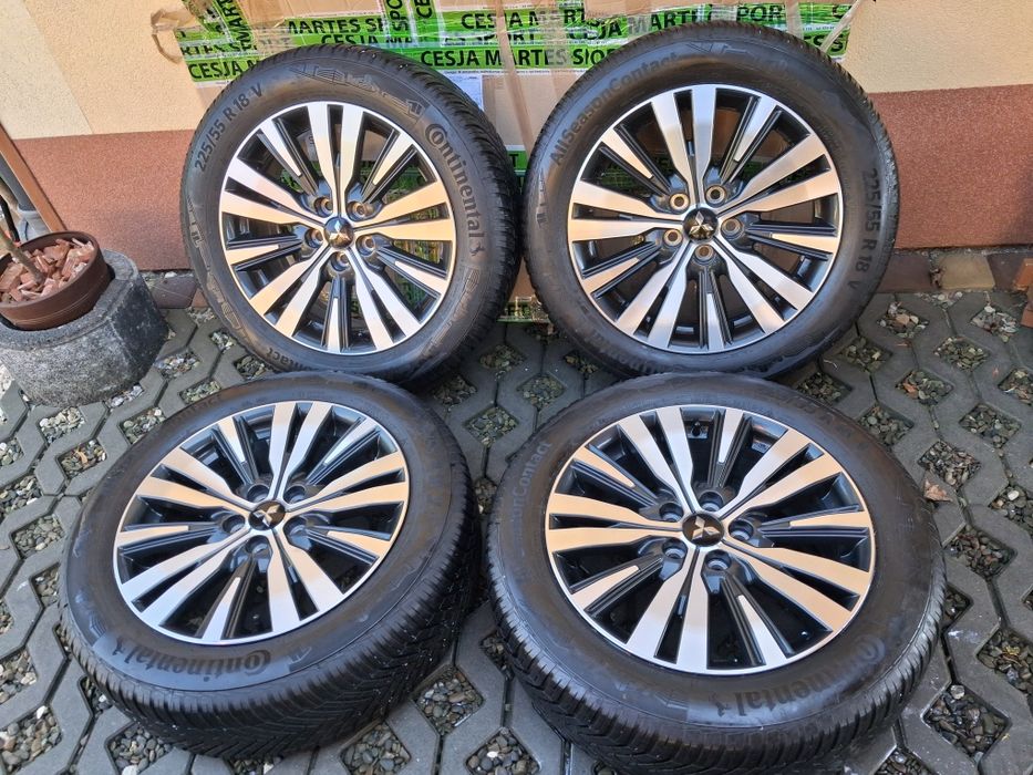 Perfekcyjne  Koła 18" Całoroczne TPMS  Mitsubishi Outlander 2,3 , ASX,