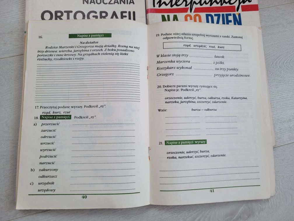 Ortografia i interpunkcja, zestaw 3 książek, jezyk polski