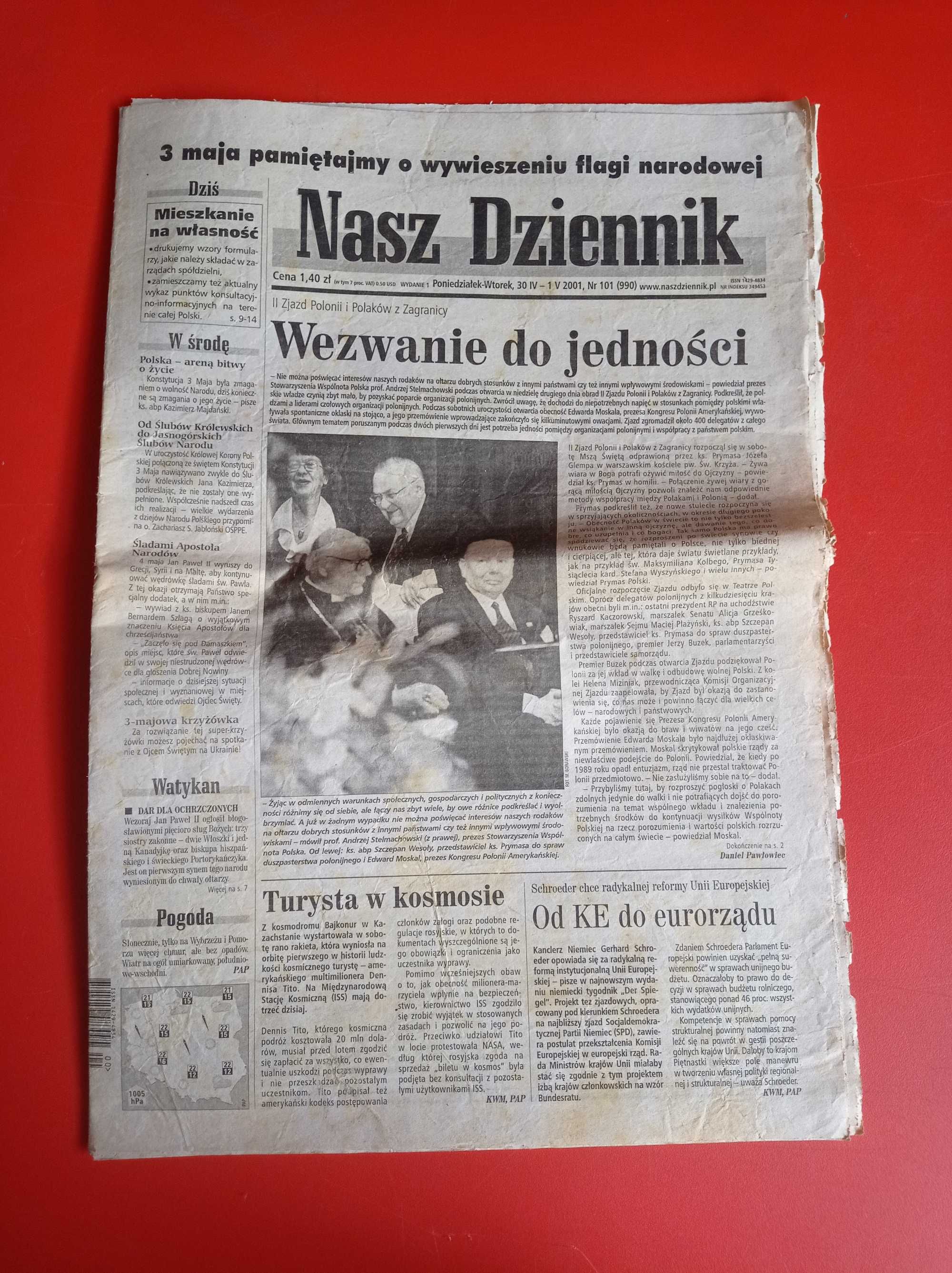 Nasz Dziennik, nr 101/2001, 30 kwietnia - 1 maja 2001 (2)