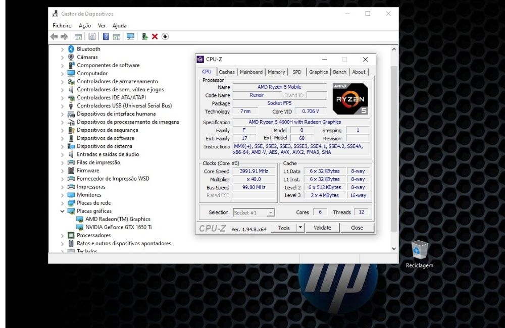 HP Gaming 15-ec1017np15.6"Ryzen 5 4600H 16GB ddr4 512GB NVME 1650TI