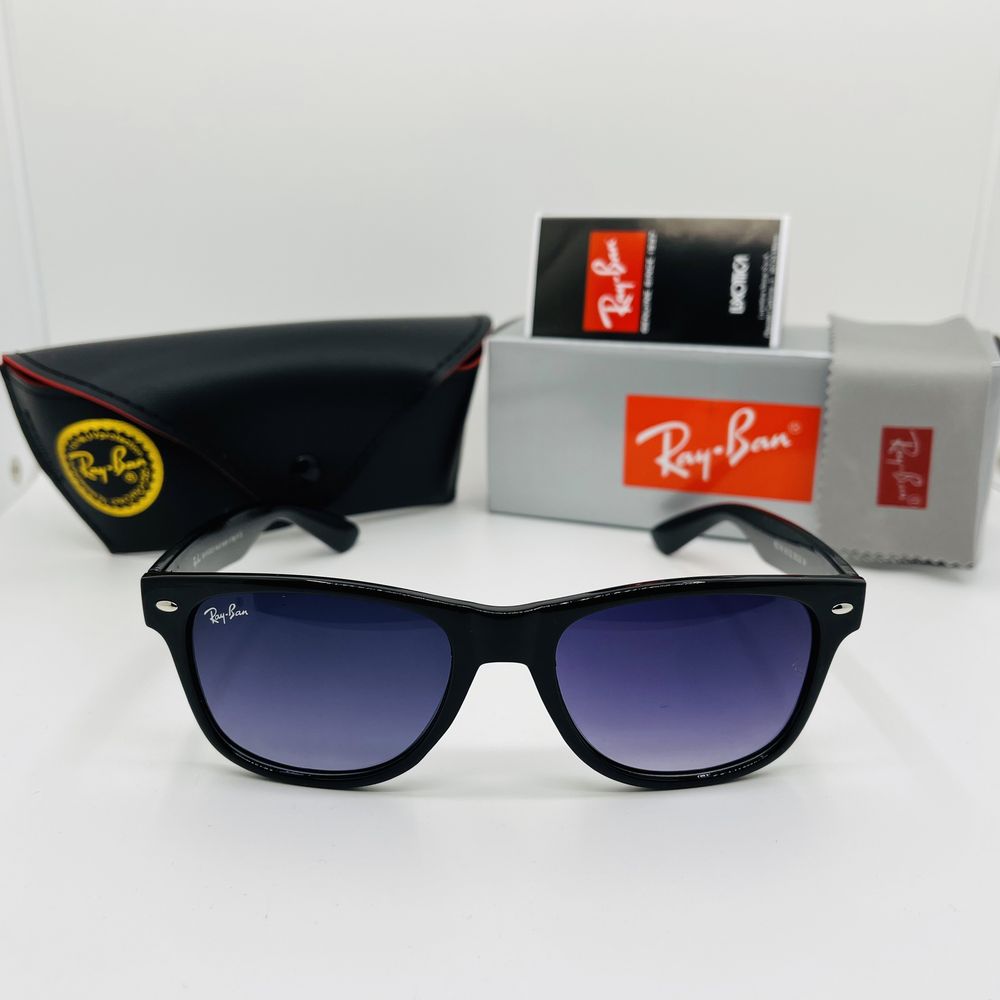 Солнцезащитные очки Ray Ban Wayfarer 2140 Glossy Black|Purple Grade