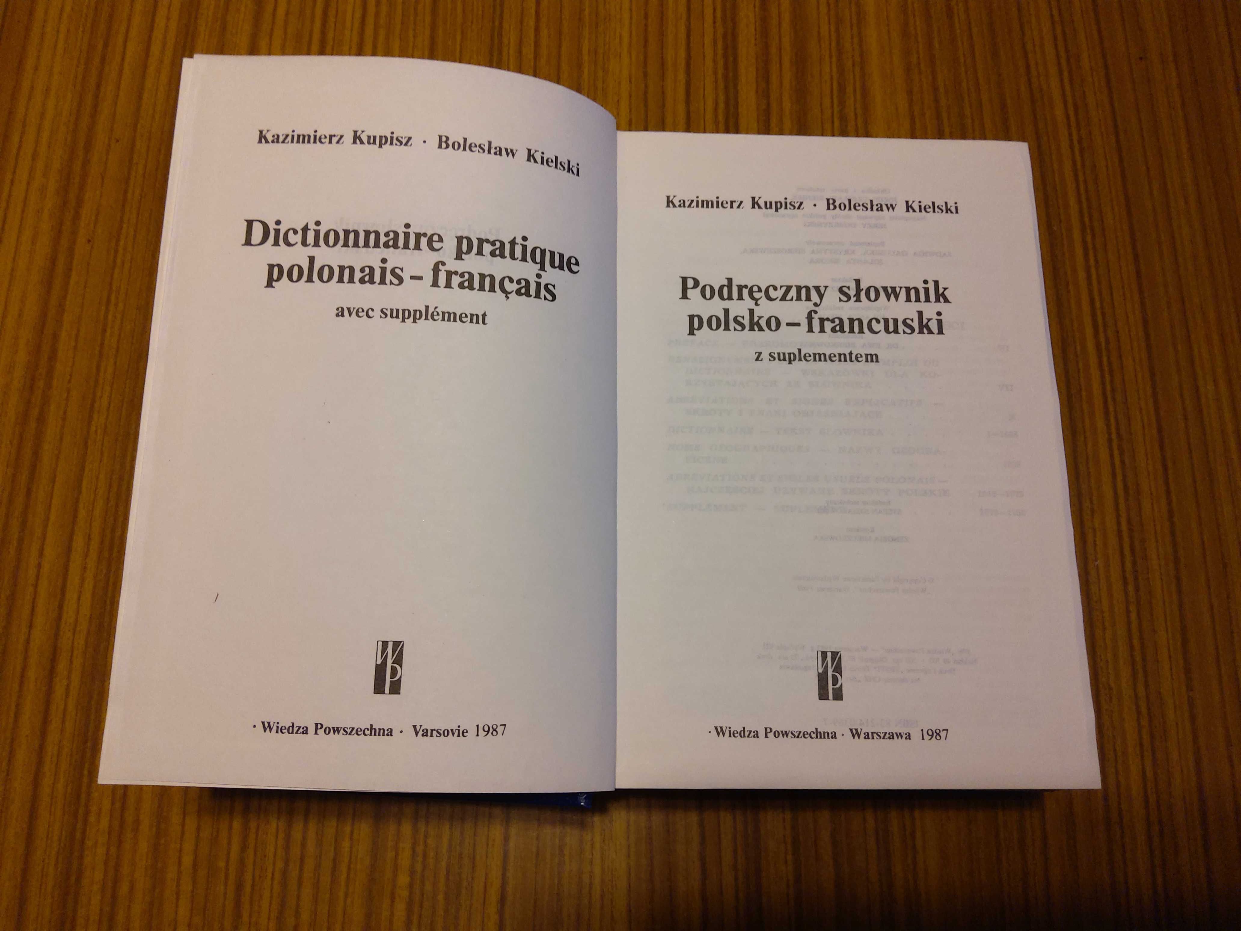Podręczny słownik polsko-francuski francusko-polski