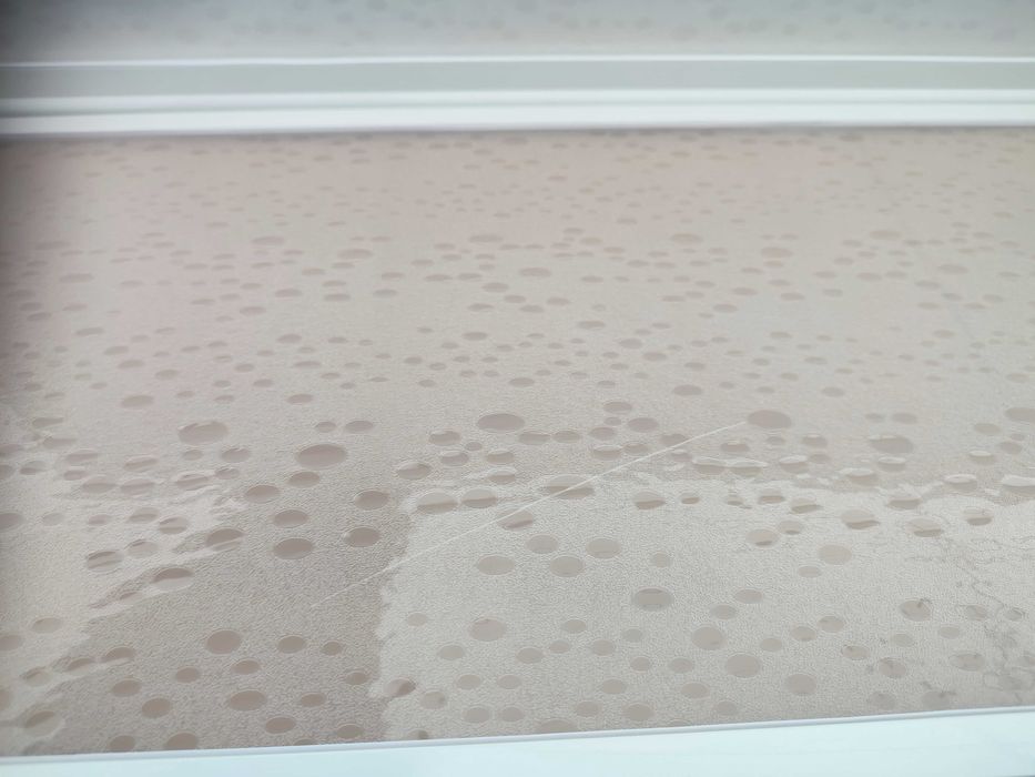 Parawan nawannowy  3-częściowy szkło satyna, profil biały