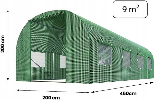 Теплиця - парник 9м² 450 x 200 см (Польща)