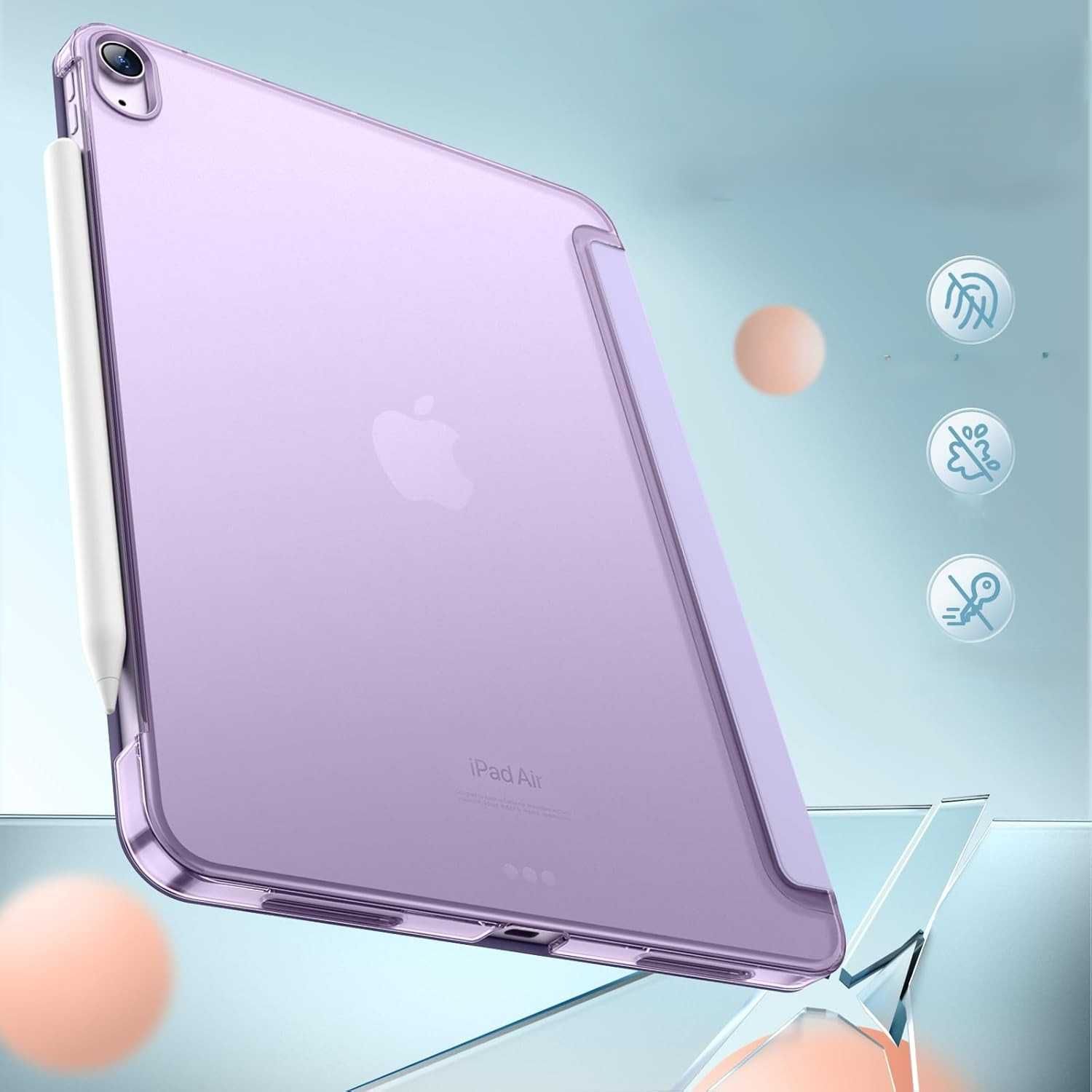 JETech Etui iPad Air 11"/10,9" (2025–2020) | Jasny Fiolet | Smart Case