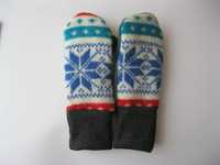 Rękawiczki wełna i merino zimowe dla dzieci 5 lat