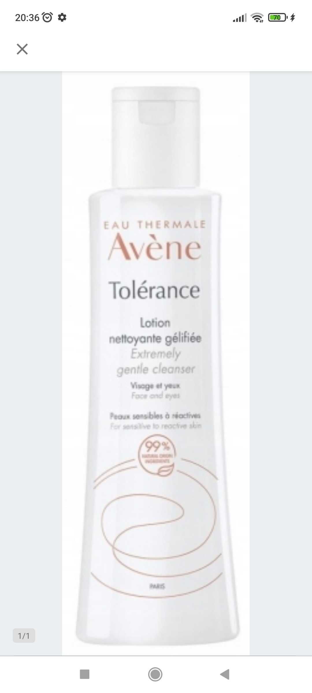 Eau Thernale AVÈNE TOLERANCE żel balsam oczyszczający 200 ml