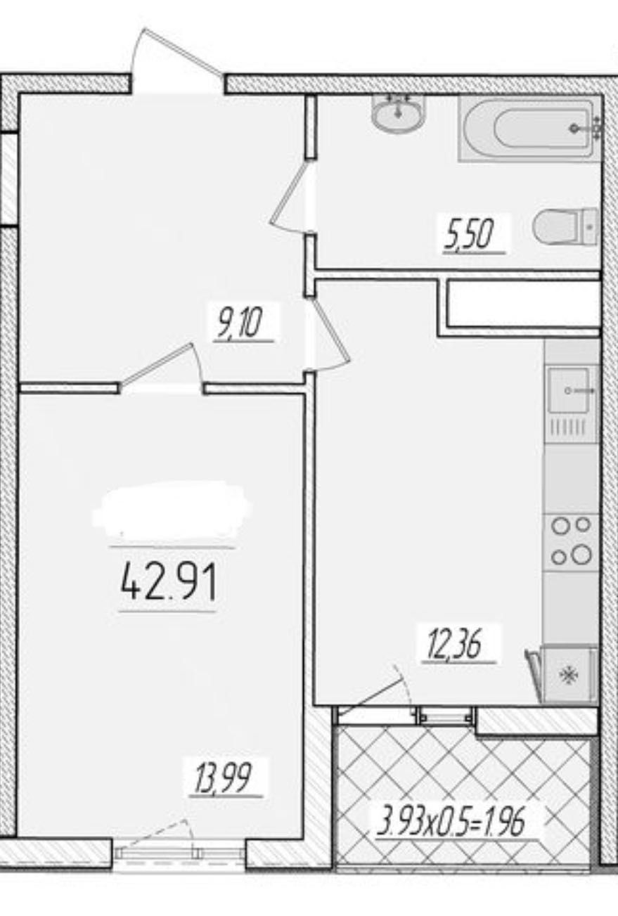 Продам свою 1-комнатную на Краснова в Kadorr City