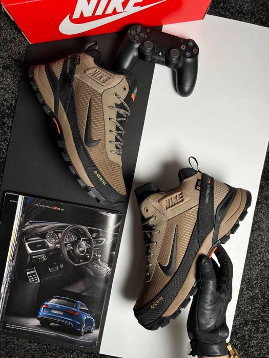 Чоловічі кросівки найк на хутрі Nike Rivah Fur Coyote Black [41-46]