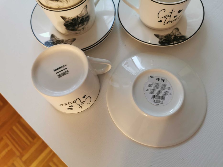 Kawa z kotem filiżanki zestaw Home&You