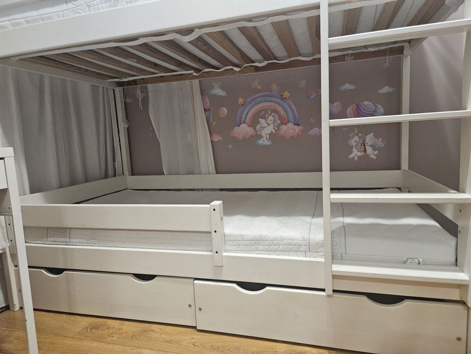 Łóżko piętrowe dziecięce 90x180