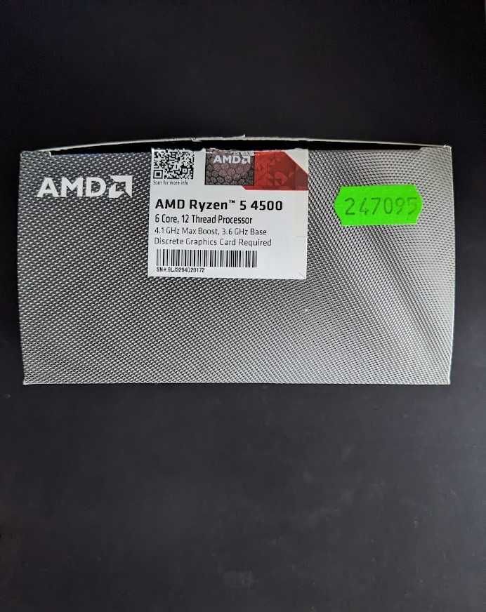 Процесор AMD Ryzen 5 4500 (BOX) 6/12 3.6 GHz(4.1 GHz)