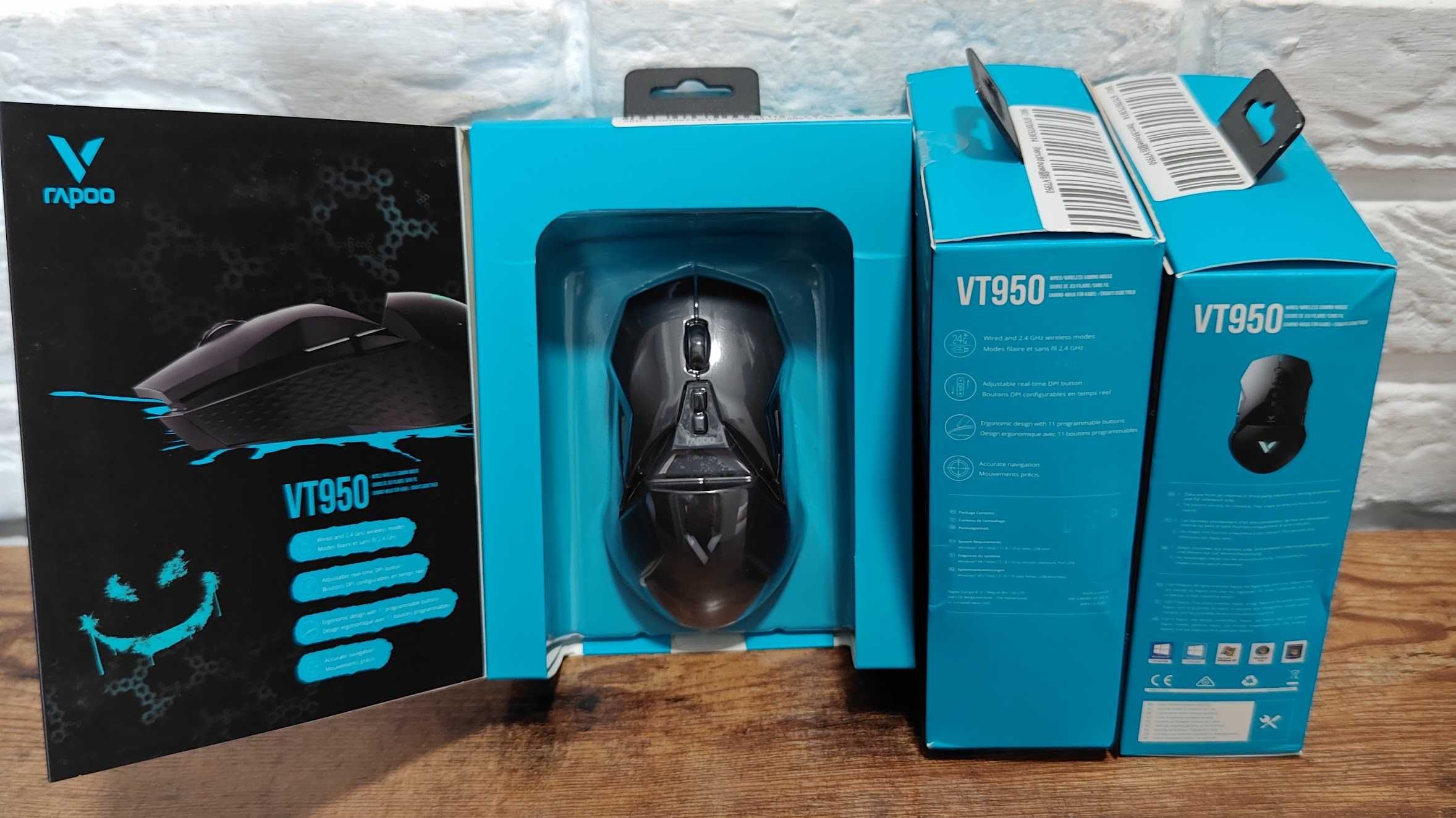 Rapoo VT950 бездротова ігрова мишка з екраном 16000DPI RGB 11 кнопок