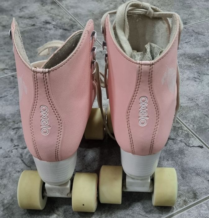 Patins paralelo Rosa 36 como novos garantia